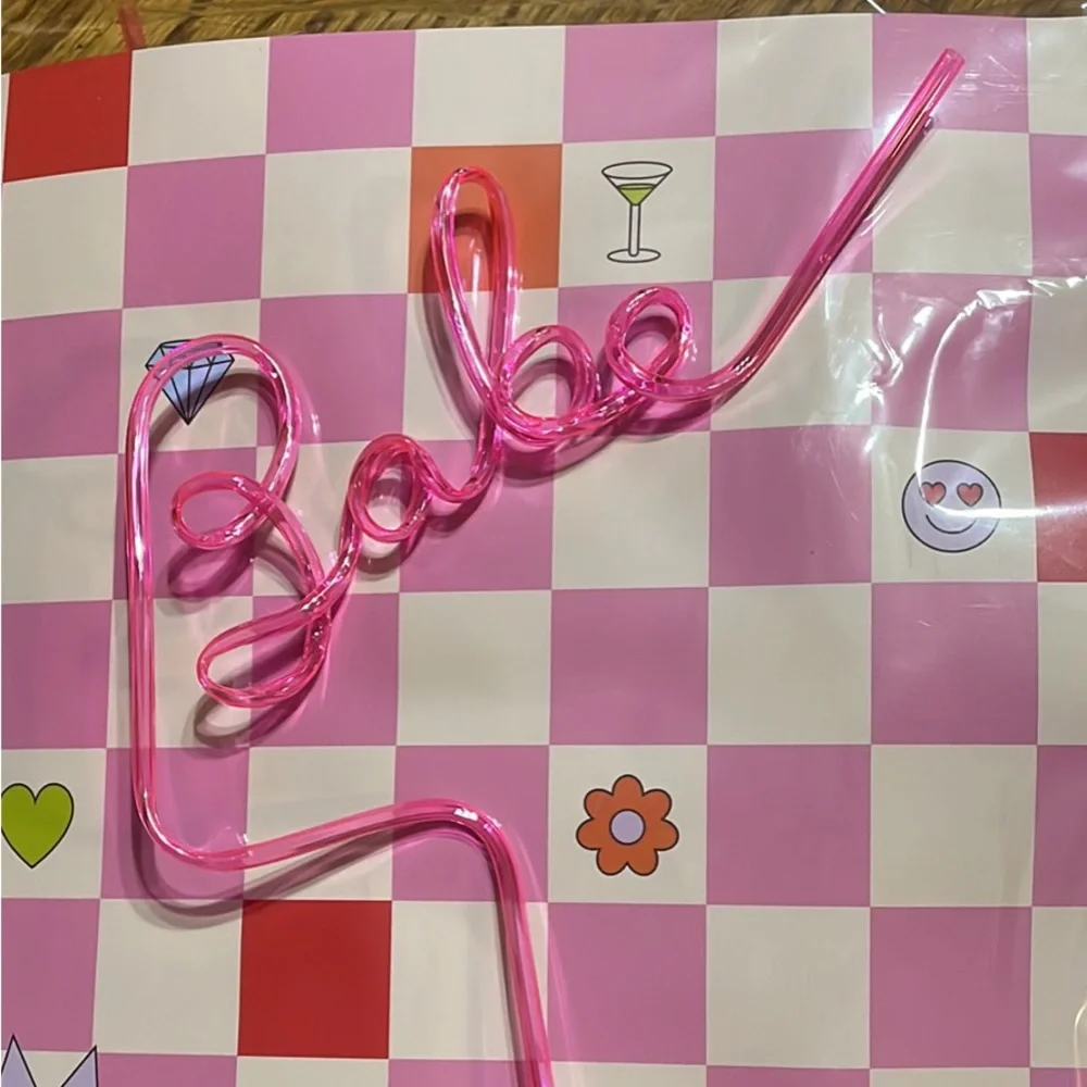 Bachelorette disco hen straws party favors xo fetti